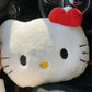Anime Sanrio Hello Kitty Cute Cartoon Head Plush Pillow Sofa Bedside Cushion Car Cushion Nap Pillow Birthday Gifts for Girl