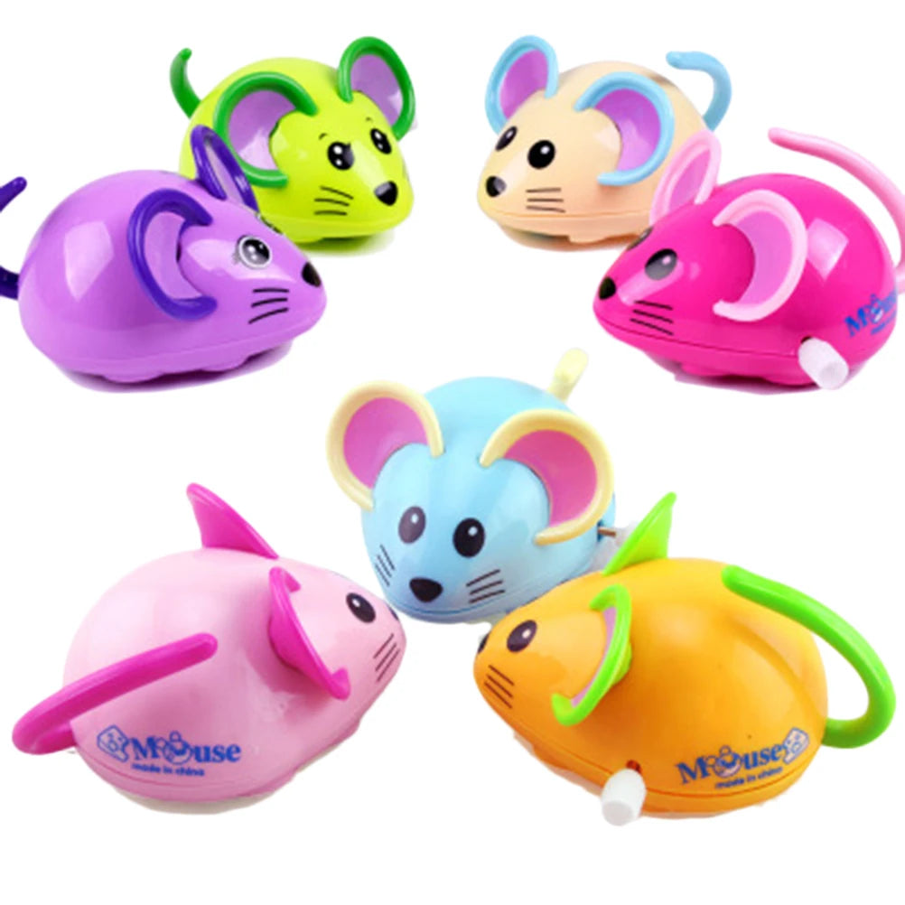 1 PC Cartoon Rat Wind Up Toy Adult Running Chain Clockwork Small Toys First Lovely Rat Mouse Educational Toy Gift