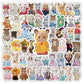 100/200pcs Kawaii Calico Critters Stickers Cute Laptop Scrapbook Graffiti Decals Skateboard Handheld  Aesthetic Sticker Toys