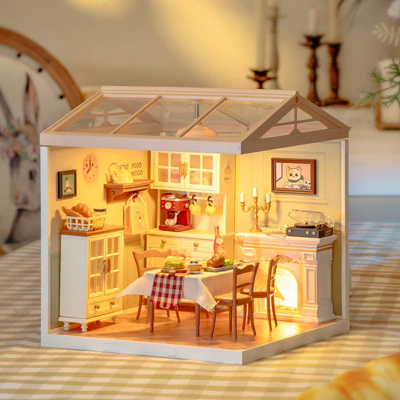 Rolife DIY Miniature Dollhouse Kit with Accessories Model Supply Store Kit with LED to Build Decent Birthday Gift