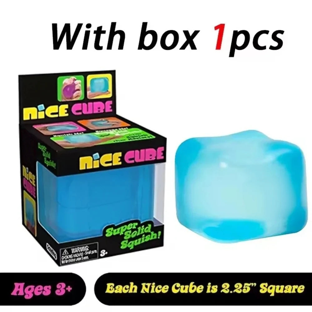 Nice Cube, Ice Cube Squishies Toys, Durable, Slow-Rebound Fingertip Exquisite Spherical Ice Cube With Box, Non-Sticky Desk Toy For Relaxation & Focus For Adult, Classroom Prizes, Novelty Gift for Kids and Adults, Christmas/Ha