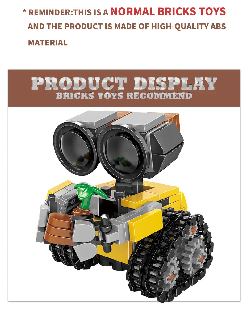 Space Mini Robot MOC Building Bricks Toys 217Pcs Tracked Bot Model Classic Movie Sci-Fi Blocks Dolls Kids Adult Christmas Gifts