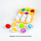 6/12pcs Color and Shape Matching Toys, Simulated Egg Shapes with Storage Box - Geometric Shape & Color Learning Toy Set for Kids