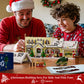 Christmas Holiday House Building Set Christmas Holiday Snow Village Blocks Toys with Clark's Car,Gifts for Boys, Girls(1484pcs)