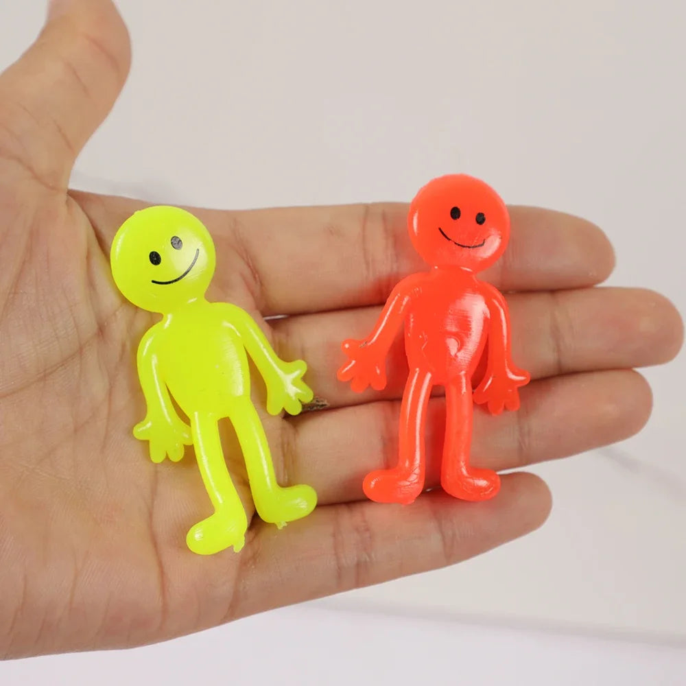 5-20PCS Fun Sticky Stretching Smiling Face Little Man Pinch Toy for Birthday Party Favor Christmas Carnival Adult Gift