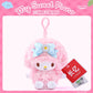 Genuine Sanrio Anime Kawaii Piano Keychain Stuffed Plush Toys Lamb Doll Pendant Pillow Ornaments Keyring Birthday Christmas Gift