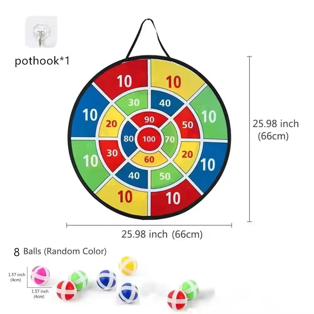 Sticky Ball Sports Toy Large Dart Target Plate Board Family Interactive Game Educational Arithmetic Indoor Outdoor Fun Party Pla