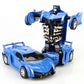 Mini 2 In 1 Car Toys One-key Transformable Car Toys Automatic Transforming Robot Model Car Diecasts Toy Boys Gifts Children Toy