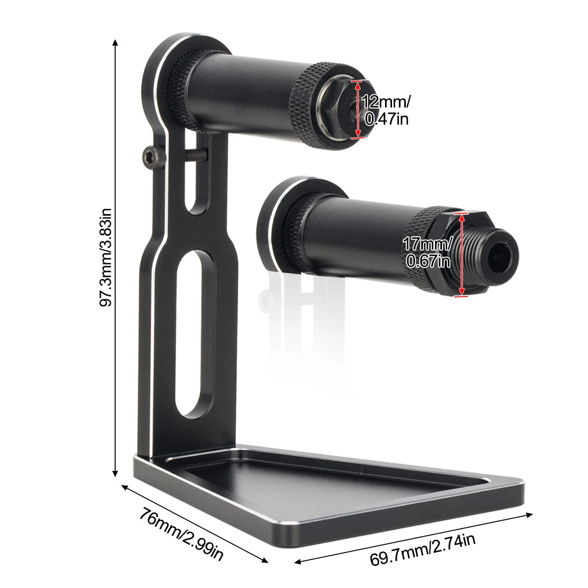 CNC Aluminum Hex Wheel Tire Balancer Tool 12MM 17MM Hub Dynamic Balance Stand for 1/10 1/8 RC Cars Professional RC Upgrade Parts