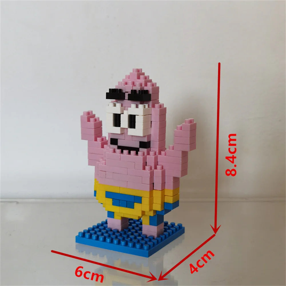 Cute building blocks  small particle assembly building blocks toy DIY building blocks children's toy model educational graphic