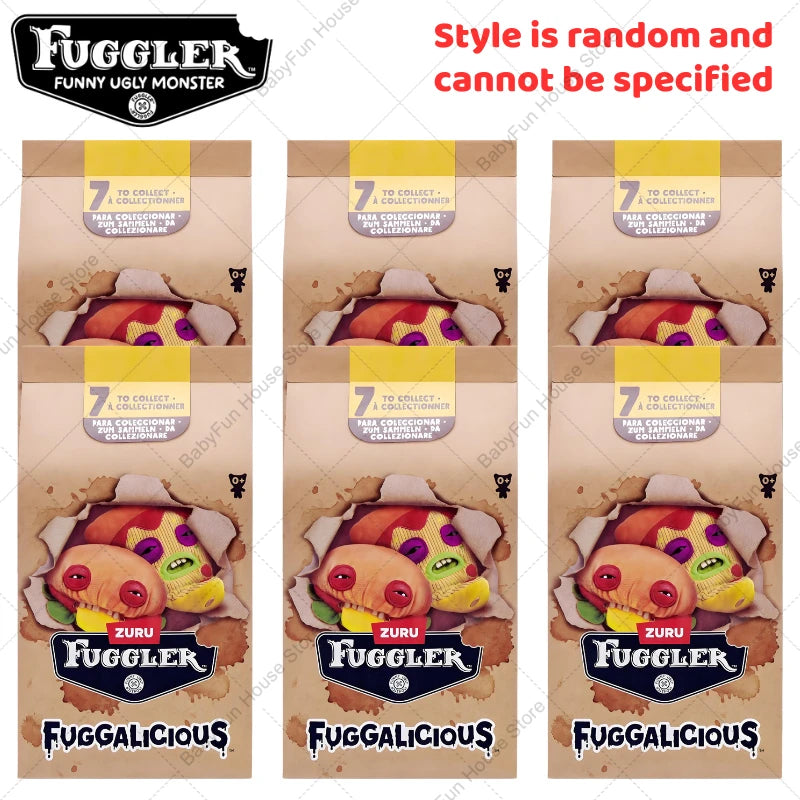 Original Fuggler Ugly Teeth Monster Plush Toys Kawaii Fugglers Fuggalicious Series Hamburger Hot Dog Doughnut Peluche Dolls Gift