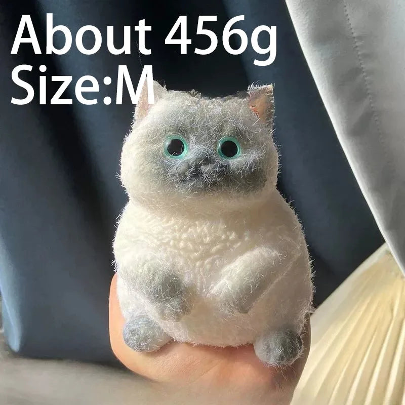 Kawaii Lucky Cat Siamese Cat Soft Slow Rising Squeeze Stress Relief Sensory Fidget Toy Plush Desktop Ornamen Anxiety Relief Toy