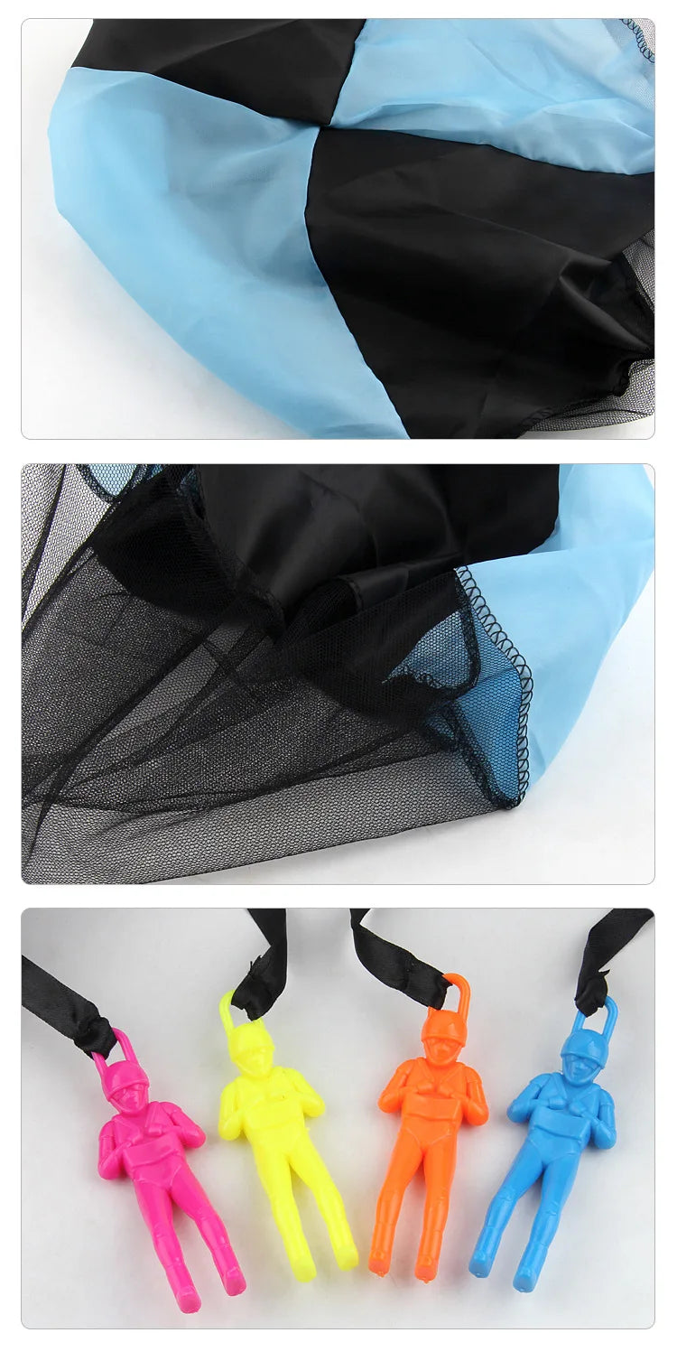 1pcs Hand Throwing Parachute Outdoor Funny Toys Game Play Toys for gift Parachute Sport with Mini Soldier Toys