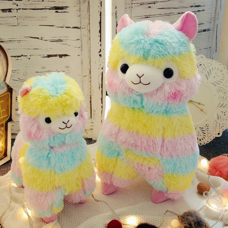 20cm Kawaii Rainbow Alpaca Plush Toys Soft Stuffed Sheep Peluches Cute Animal Dolls Kids Toys for Childrens Gift Room Decor
