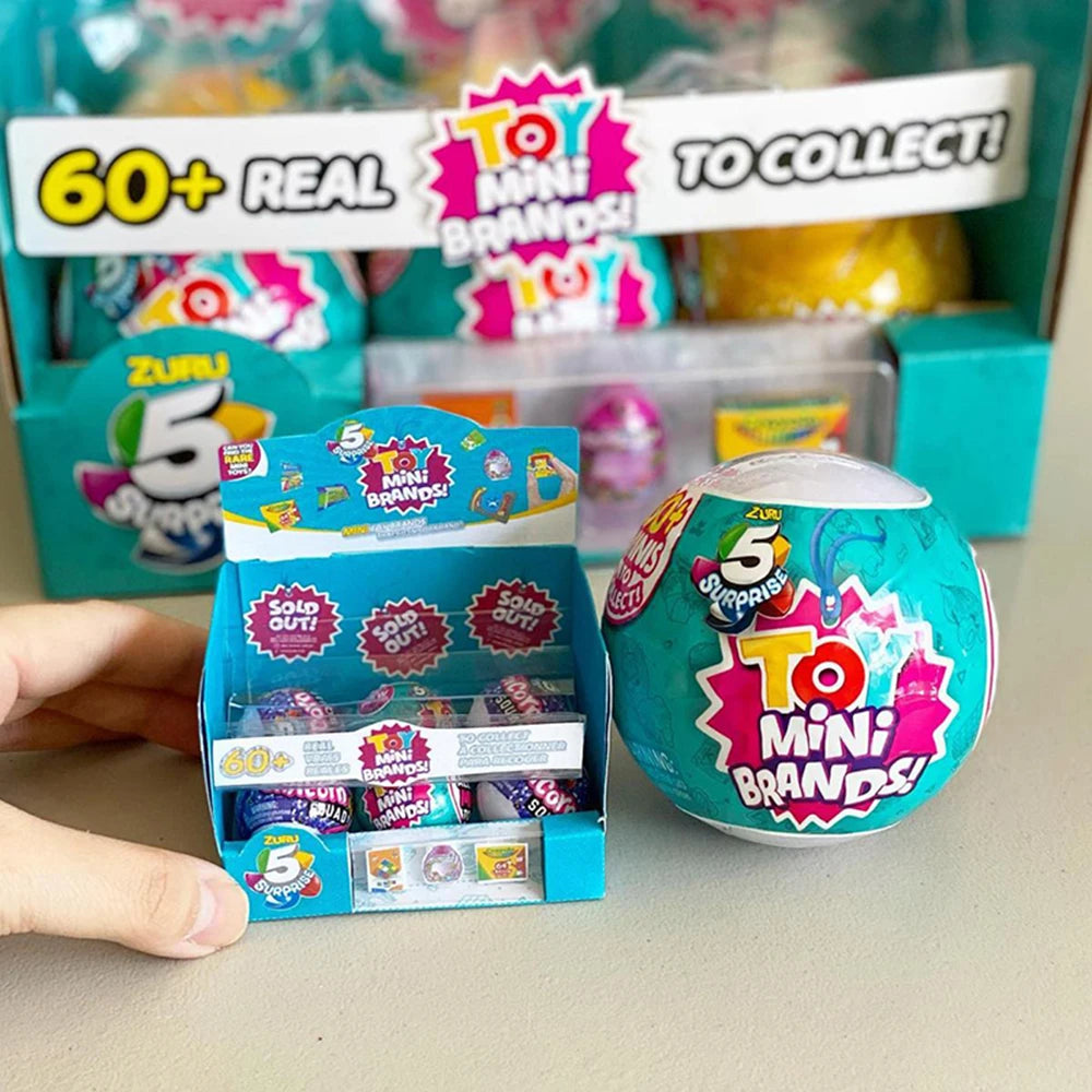 ZURU Surprise Mini Brands Mystery Blind Box Toys Collection Miniature Things Supermarket Cart Snacks Birthday Blind Box Toys