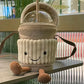 Replica Cartoon Coffee Milk Tea Bag Interesting Pendant Plush Toy Keychain Dolls Accompanying Cups Crossbody Plush Bags