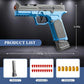 Shell Throwing G17 Automatic Shooting Soft Bullet Toy Gun with Blowback Outdoor Sports Shooting Game Christmas Gift for Children