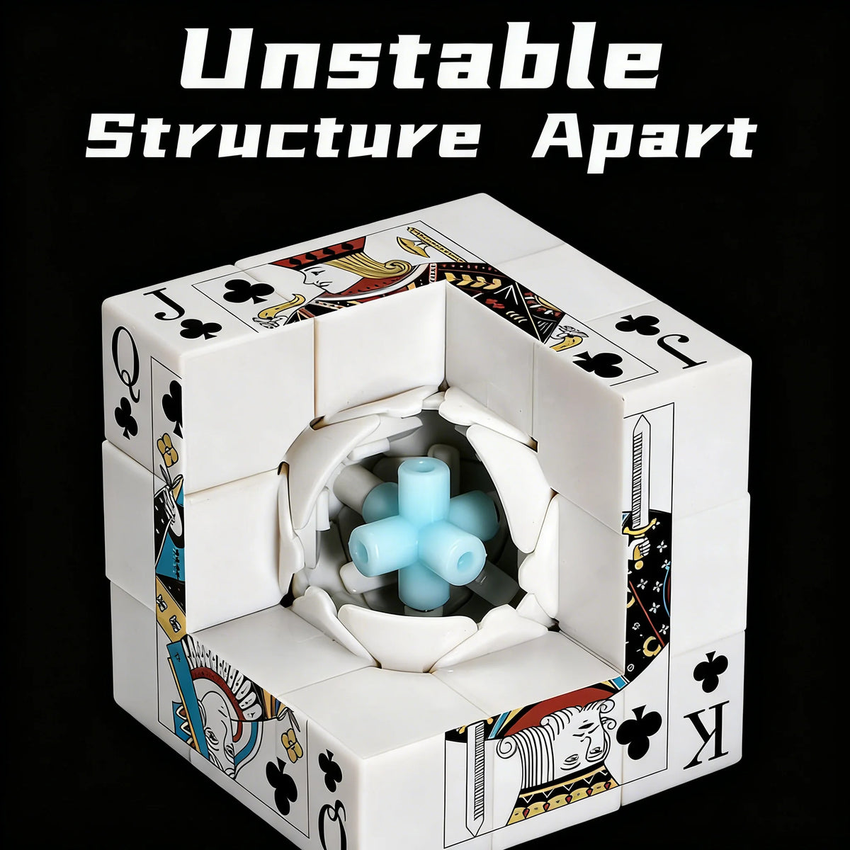 Poker Cube, 3x3 Magic Cube, Playing Cards Cube, 3x3x3 Speed Cube Toys, Suitable for Children and Adults, Party Event Gifts
