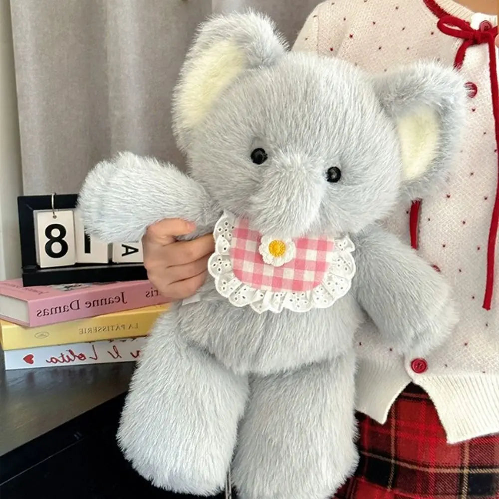New Running Bear Plush Toys Cartoon Rabbit 40cm Stuffed Animal Stuffed with Bib Running Animal Kids