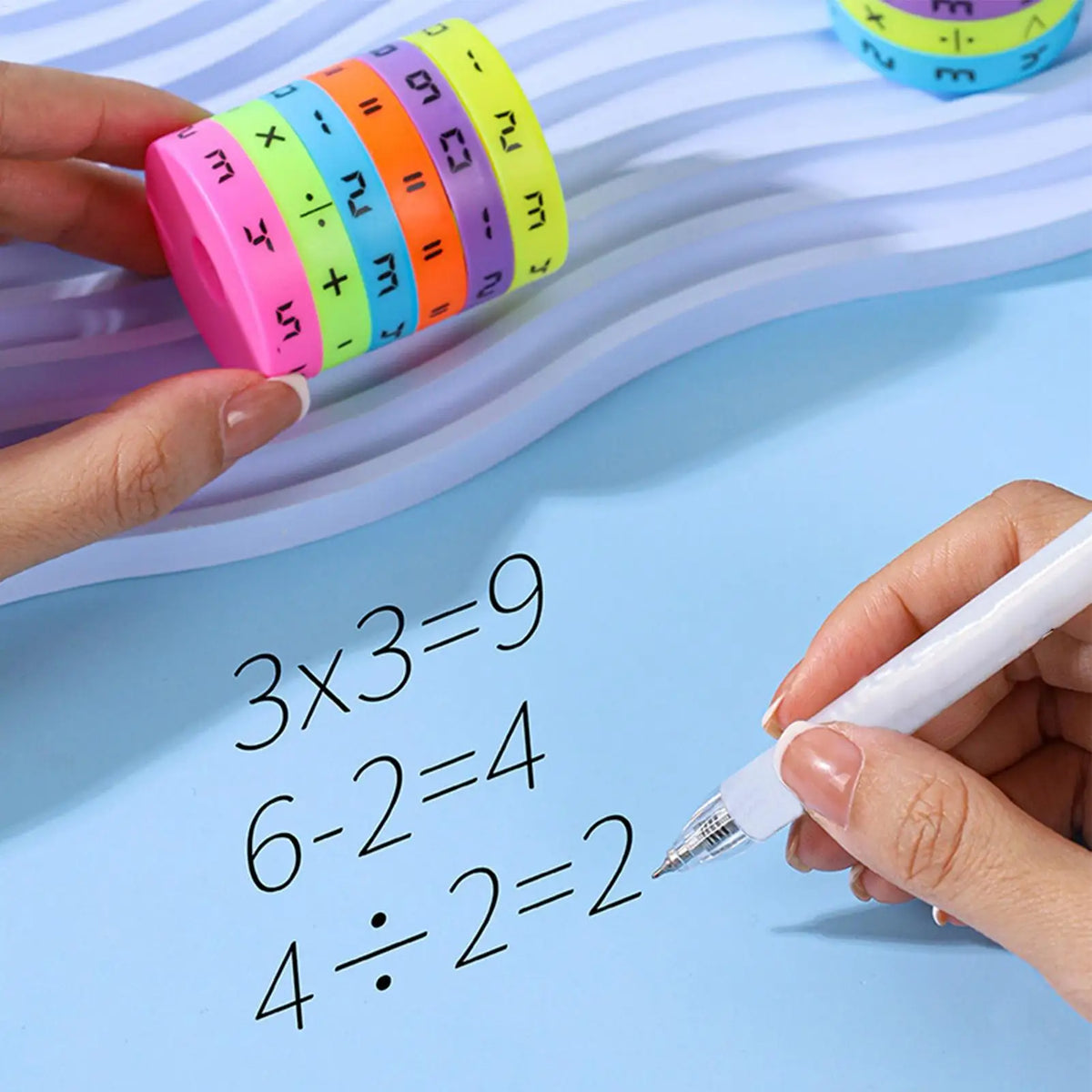 Math Learning Toy Colorful Arithmetic Cube with Numbers for Preschool Kids, Educational Intelligence Game STEM Counting Toy