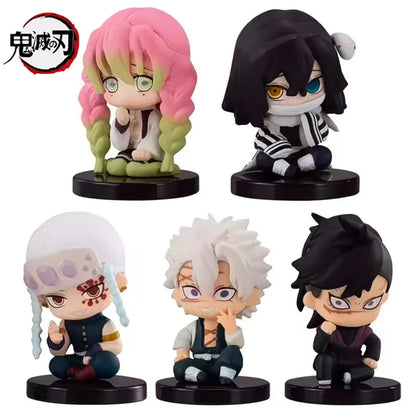 5Pcs/Set Anime Demon Slayer  Model Desktop Decoration Toy For Surprise Gift ﻿