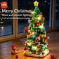 KAVOWORLD 1024pcs Christmas Tree Building Bricks Set with LED Light Up DIY Xmas Tree Home Tabletop Decor Assembly Model Stable Interlocking Building Bricks 3D Puzzle Construction Kit Christmas Party Display Holiday Festive Or