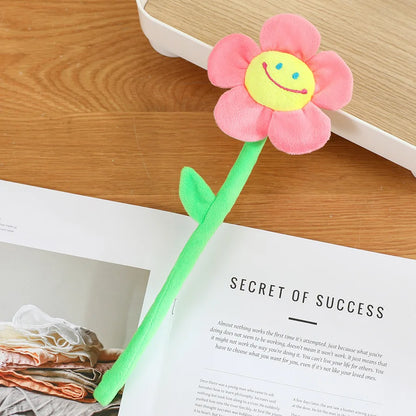 Cartoon Simulation Flower Plush Toy Sun Flower Rose Plant Home Decor PP Cotton Soft Toys Curtain Hook