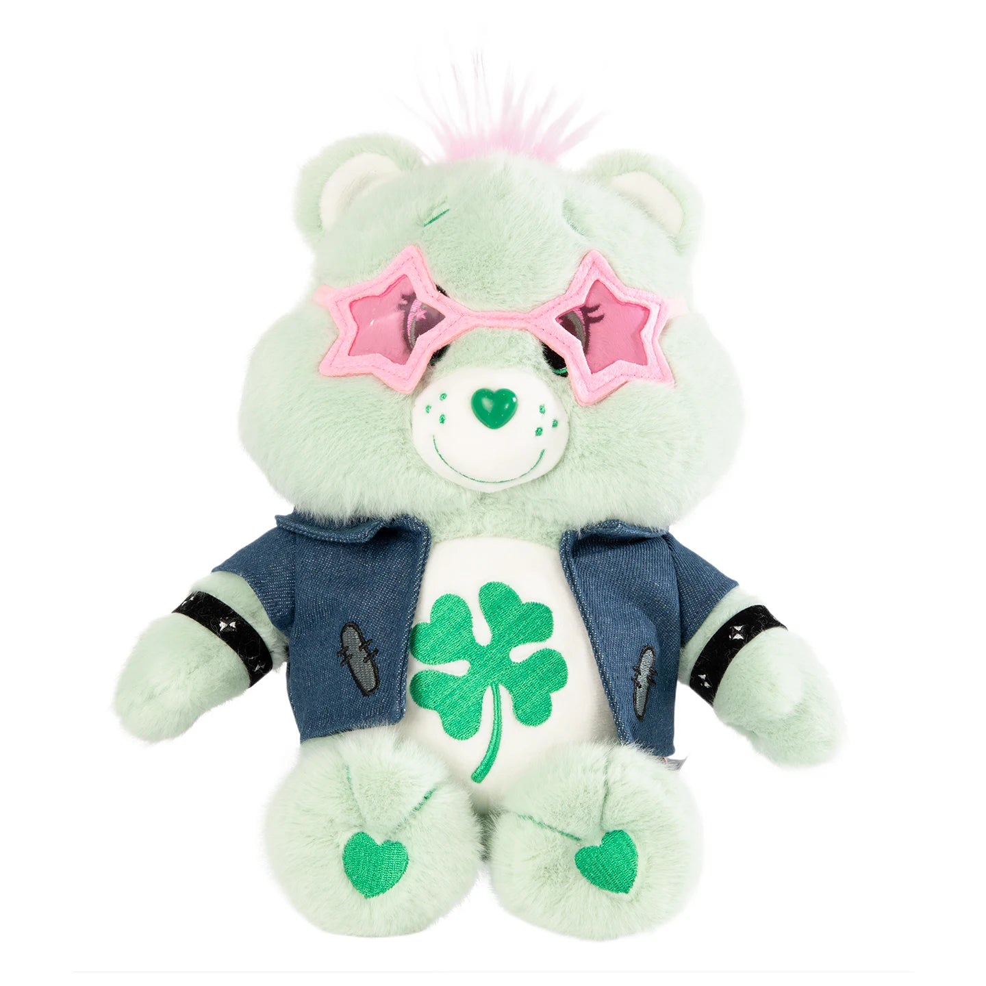 Care Bears 33cm Plush Toy Cartoon Dolls Cute Stuffed Bear Toys Denim Jacket Soft Animal Doll Gift Home Decor Ornament Collectib
