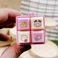 Fun Cartoon Squeeze Music New Unique Four-square Merit Key Button Keychain Couple Car Bag Key Chain & Pendant