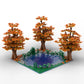 LEQUMOC Creative Maple and Lake Forest Tree Rivers Natural Scenery Ideas MOC Building Blocks Bricks Toys for  Gifts Toy