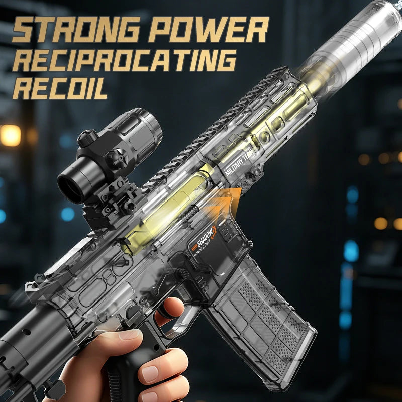 Outdoor SLR Electric Water Gun Toy 2000ml Bag Backpack High Pressure Long-range Rifle Model Water Pistol Summer Toy for Boy Gift