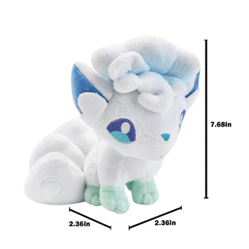 Alolan Vulpix Plush Toys Stuffed Animal Game for Collectible Gift,Cute Cartoon Character Black 9 Inch