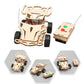 DIY Wooden Remote Control Car Wooden Four Wheel Drive Racing Assembling Science Experiment Kits KIDS STEM Educational Toy
