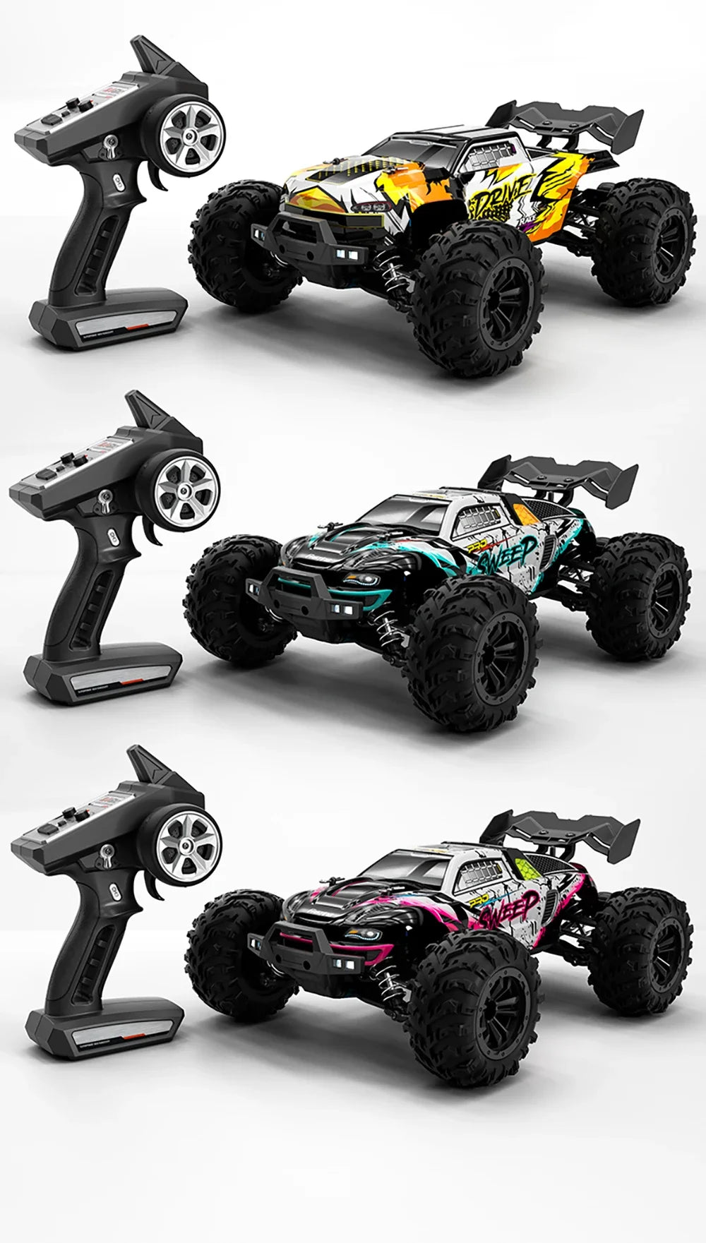 High Speed RC Car 4WD Off Road Vehicle 70KM/H Brushless Motor Professional Drift Truck for Kids Remote Control Car Toys