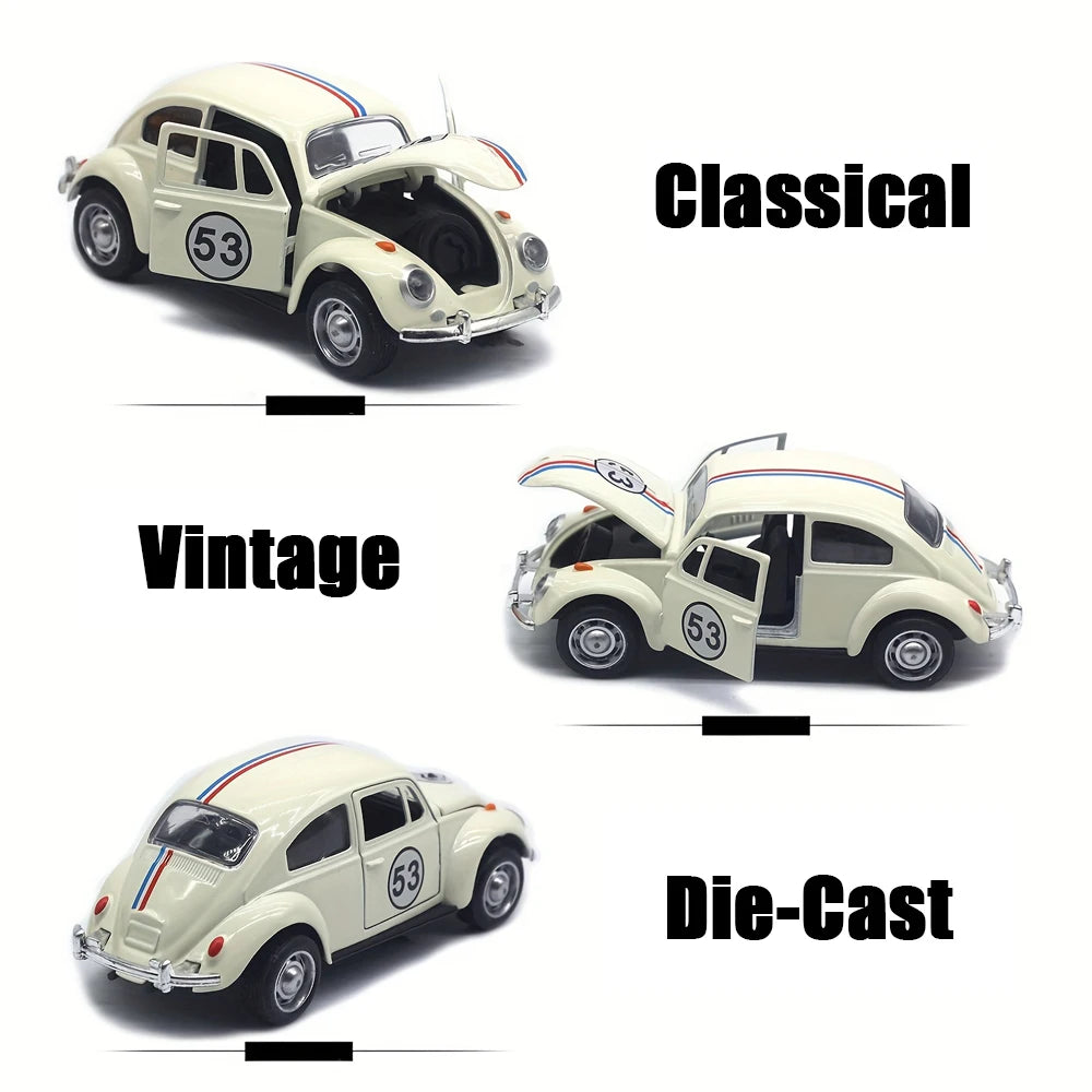 1:32 Vintage Die-Cast Racing Car Toy,High-Quality Metal Alloy, Manual Pull-Back, Suitable for Ages 3+,Collectible Classical Car