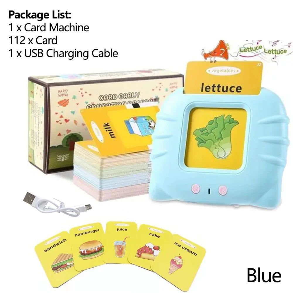 Early Education Flash Card Talking Flashcards for Kids Preschool Electronic Early Education Machine Gift Toddlers Montessori Toy