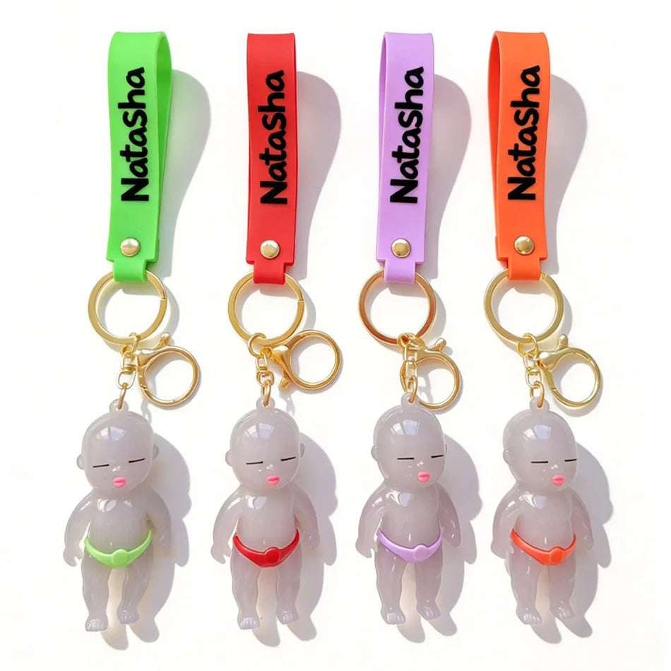 2026 Natasha UV Sensing Color Changing Keychain, Cute Ugly Black Doll Mini Pendant, Stress Relief Funny Novelty Gift