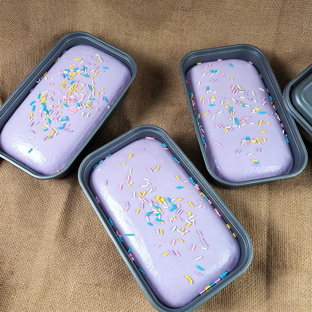Boxed Cake Squishy Squeeze Toy With Colorful Sprinkles Super Soft Slow Rising Sensory Stress Relief Fidget Toy for Party Gift