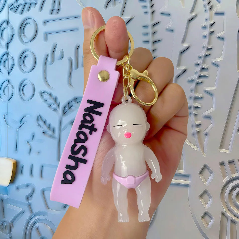 2026 Natasha UV Sensing Color Changing Keychain, Cute Ugly Black Doll Mini Pendant, Stress Relief Funny Novelty Gift
