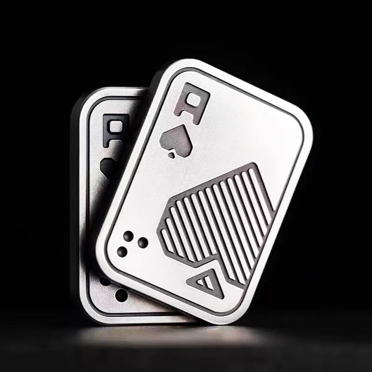 New Stress Relief Push Card Metal Fingertip EDC Poker A K King Gyro Toy for Office Adults Anti Anxiety Fidget Papa Coin