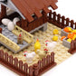 Marumine Farm Chicken Building Blocks Classic Construction MOC Bricks Set Assembling House DIY Model Kit Compatible with 95342pb