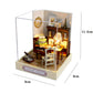 Wooden Miniature Doll House DIY Handmade Assembly Model Building Kit With Dust Cover 3D Puzzle Toys Birthday Gifts Dollhouse