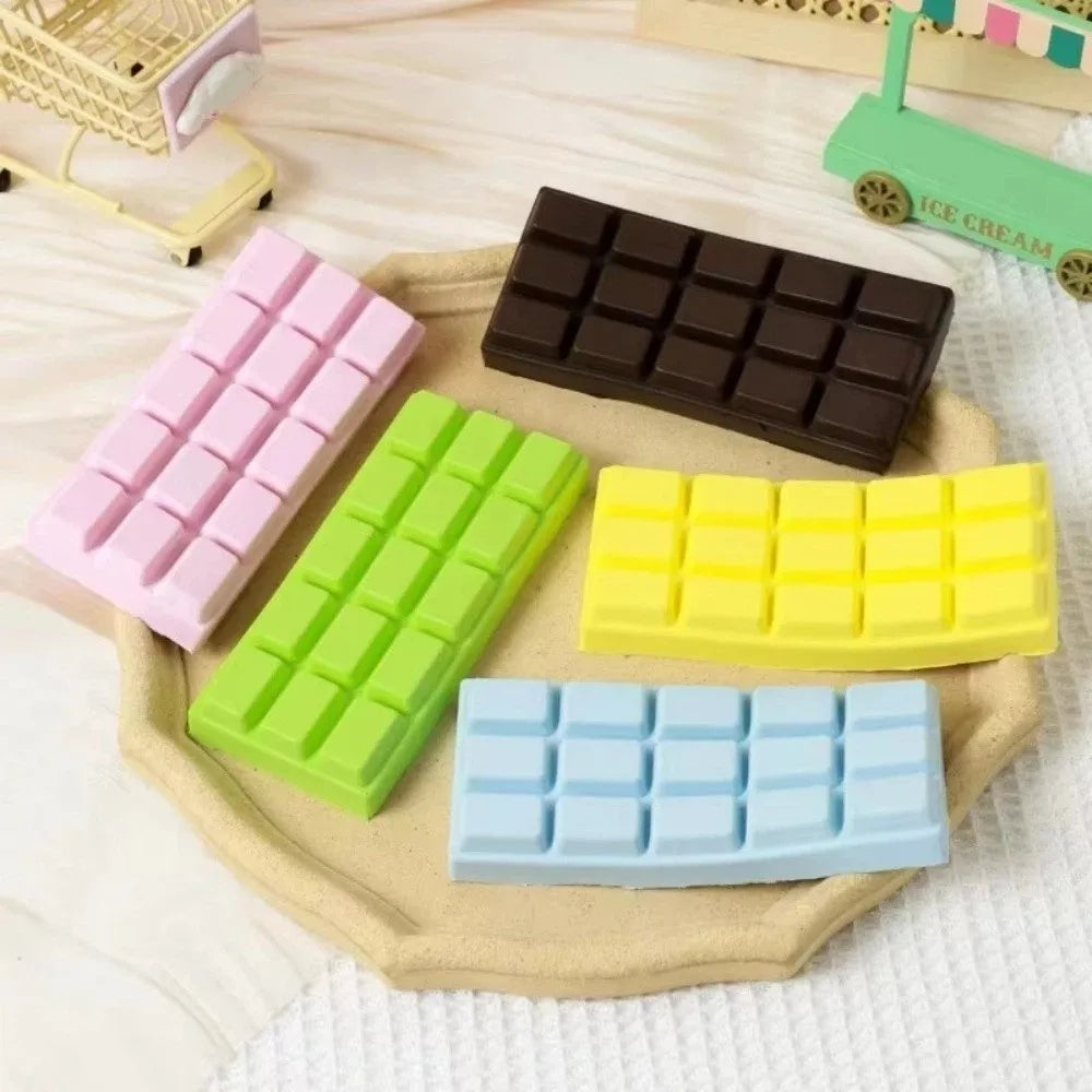 Simulated Chocolate Slow Rising Squishy Slow Rebound Soft Texture Stress Relief Toy Calming Squishes Fidget Toys Hand Relaxation