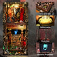 Book Nook Kit Haunted Hotel Halloween 3D DIY Wooden Puzzle Handmade Bookshelf Dollhouse Model Bookend Building Home Decoration