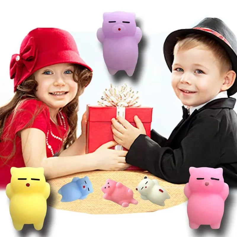 6Pcs Kitten Squeeze Toys Cute Cat Stress Relief  for Adults Kids  Anti-Anxiety Fidget Sensory Toy Creative Relaxation Gift