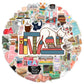 50PCS Diary Book Reading Stickers Aesthetic DIY Scrapbook Notebook Phone Laptop Guitar Luggage Stationery Graffiti Sticker Toy