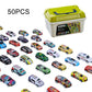 10/20/30/50/100pieces Diecast Car Mini Cars Model Set Toys for Boys Sliding Inertia Pull Back Vehicle Toy Birthday Gifts Kids