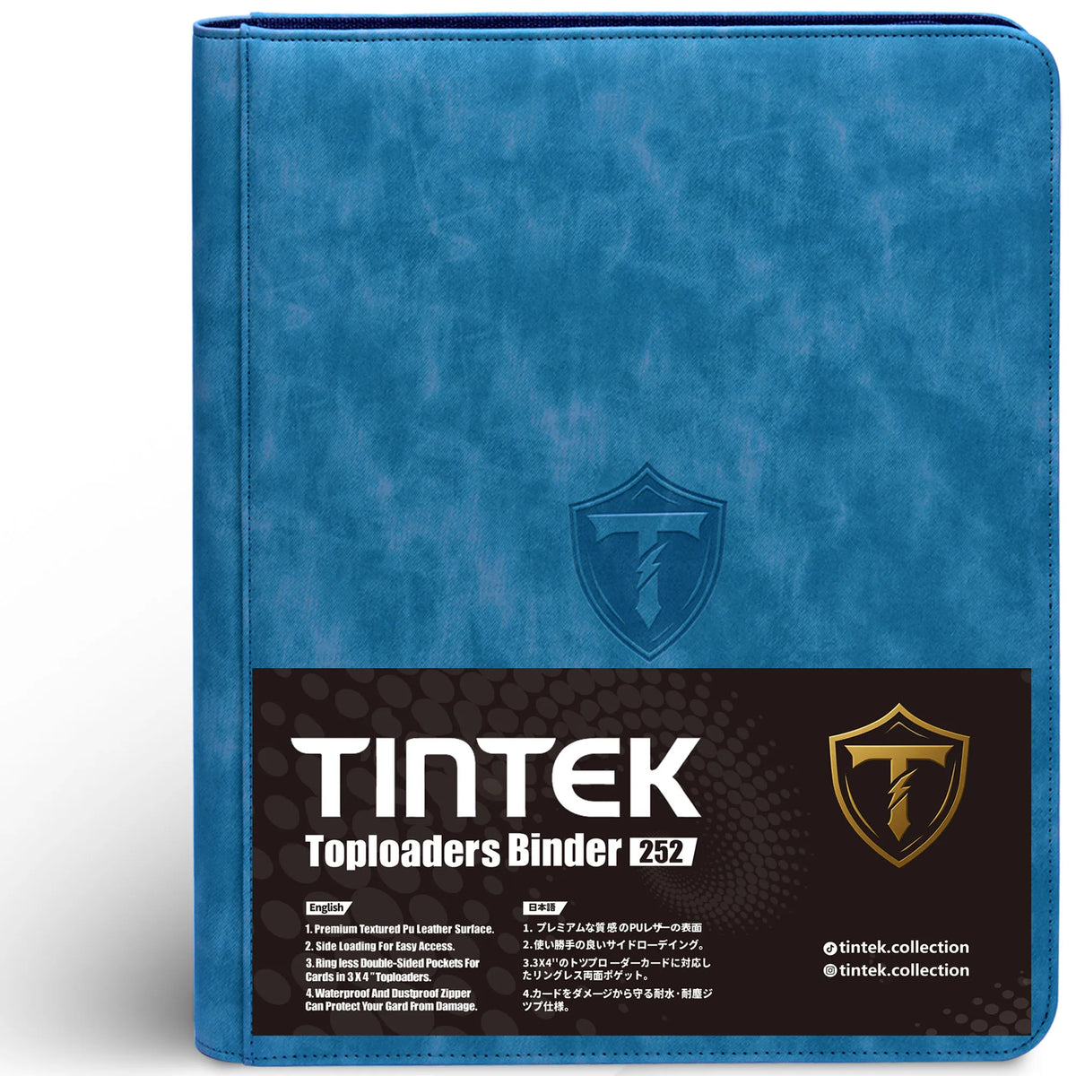 Toploader Card Binder, 9-Pocket Album fits 3x4'' Top Loaders, Double-Sided Display Case for PTCG/MTG/Sports Cards (Black)