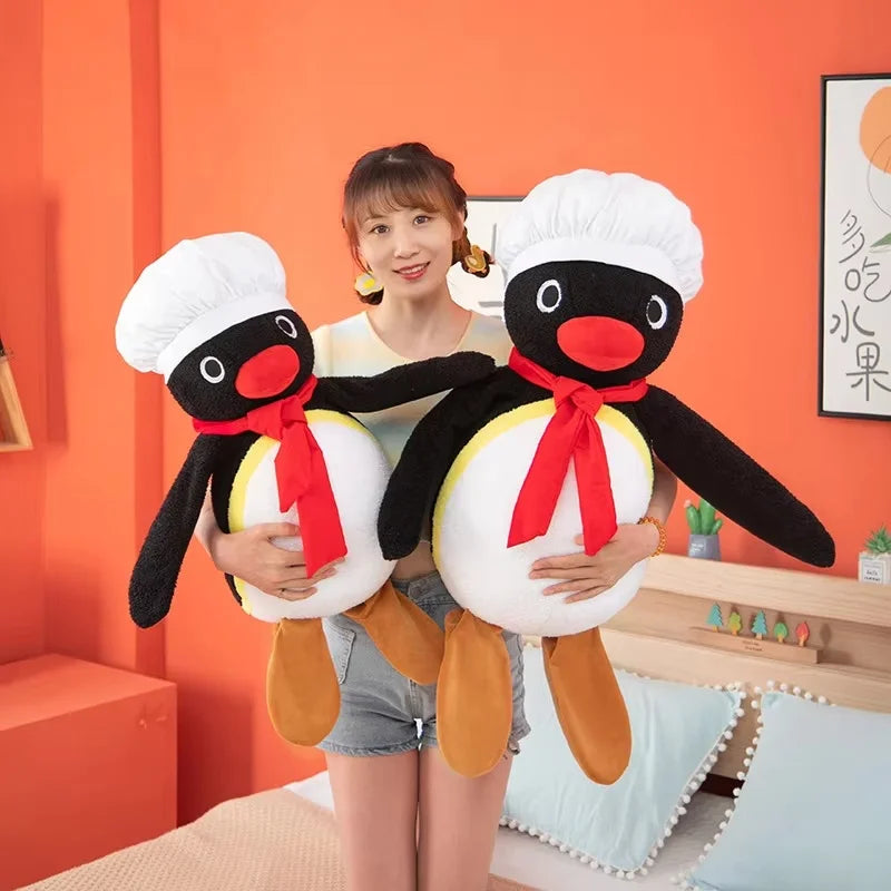 35/45/55/65cm Cute Chef Penguin Plush Toy - Soft Cushion Room/Sofa Decorative Pillow Comfort Companion Doll Holiday Gift