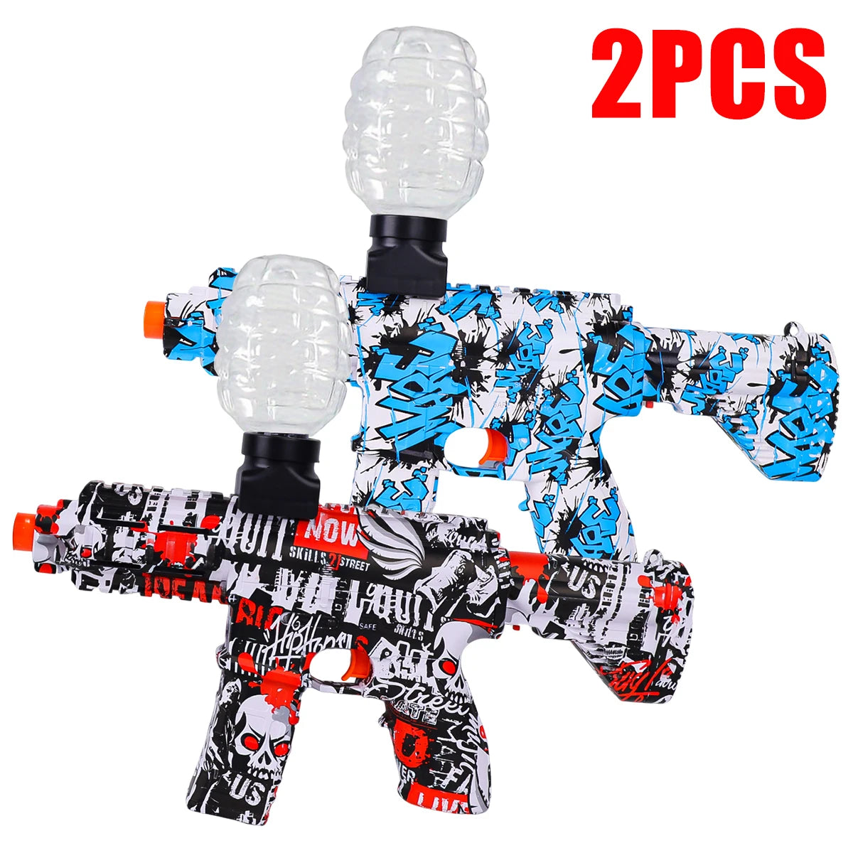 Electric Ball Blaster 2PCS Balls Gun Cool Toy Gun for Outdoor Activities Shooting Game Holiday Gifts Christmas HalloweenGift
